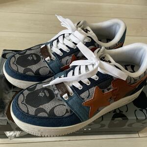 ◆送料無料◆激レア◆ BAPE COACH BAPE STA ベイプ　コーチ コラボ スニーカー　27㎝　9サイズ　アベイシングエイプ　エイプ　モノグラム