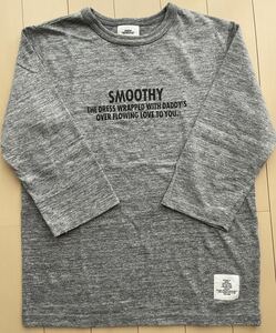 smoothy スムージー☆七部袖 ロゴ Tシャツ グレー☆サイズ 140☆日本製