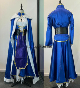 高品質 新作 実物撮影！ コスプレ衣装 Fate/stay night セイバー Saber開戦服+マント+前掛セット