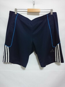 古着 メンズO adidas/アディダス ハーフパンツ ジャージ スポーツ 運動 ジョギング 半ズボン ジム トレーニングウェア ネイビー Z04747