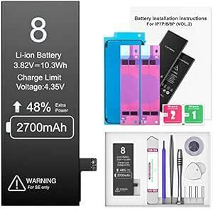 for 8 EVARY iPhone 8 バッテリー 互換 大容量 2700mAh 交換バッテリー アイホン8用 互換バッテリー