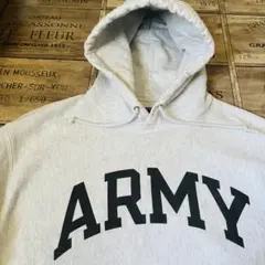 00s チャンピオンリバースウィーブ ARMY パーカー　L