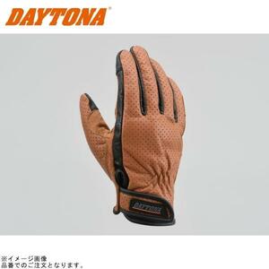 DAYTONA デイトナ 18904 HBG-129 パンチングメッシュスタンダードカウレザーグローブ ブラウン サイズ:M