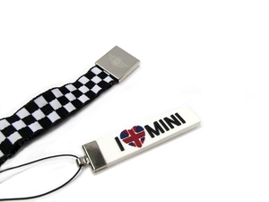 MINI US純正 ストラップ＆キーリング/I Love MINI【GENUINE PARTS】新品/BMWミニ/最後の一個/