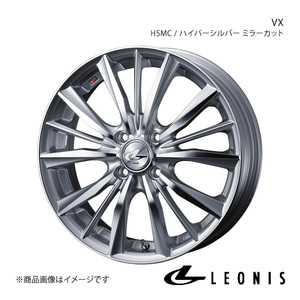 LEONIS/VX ムーヴ LA100系 アルミホイール1本 【14×4.5J 4-100 INSET45 HSMC(ハイパーシルバー ミラーカット)】0033229