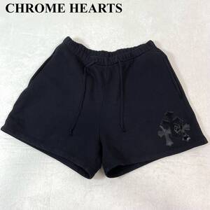 ☆美品☆ CHROME HEARTS クロムハーツ　セメタリークロスパッチ　レザー　ハラコ　異素材　ハーフパンツ　ショートパンツ　半ズボン