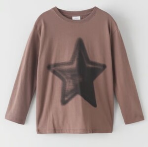 ZARA KIDS 星プリント長袖Tシャツ 134㎝ 子ども ボーイ ザラ キッズ 130 140 カットソー スター 通学 こども服