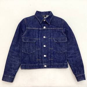 ■ A.P.C. アーペーセー メンズ デニムジャケット 2ndタイプ サイズS 赤耳 綿 インディゴ ジージャン インコントロ 0.7kg