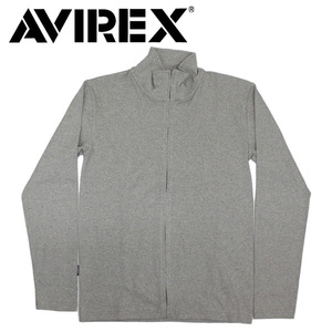 AVIREX (アヴィレックス) DAILY RIB L/S STAND ZIP JKT デイリー 長袖 スタンドジップ リブ ジャケット 783-5230011 14-Grey-M