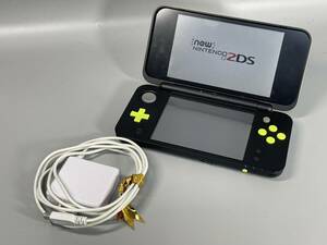 【1円】Newニンテンドー2DSLL 本体 セット ライム/ブラック JAN-001 任天堂 初期化/動作確認済 2DS LL 