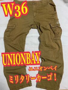 UNIONBAY ユニオンベイ　カーゴパンツ　ミリタリー　スポーツウエア　W36