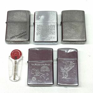 B025-△◎ ZIPPO ジッポ 5点セット ライター 4点火花有 ハワイ グアム USA 喫煙具 喫煙グッズ