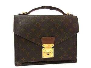 1円 LOUIS VUITTON ルイヴィトン M51185 モノグラム モンソー28 2WAY ハンドバッグ ショルダー 斜め掛け ブラウン系 BI8670