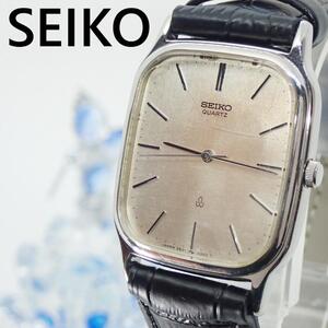 稼働品　SEIKO　腕時計　メンズ　新品電池　クォーツ　シルバー　新品ベルト