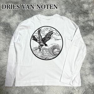 状態良 DRIES VAN NOTEN ドリスヴァンノッテン 和柄 ロンT 長袖 シャツ 鳥 オーバーサイズ メンズ