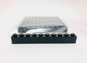 【新品未使用】レゴ　LEGO　ブロック　1x10 ブラック　黒　10個　１×１０