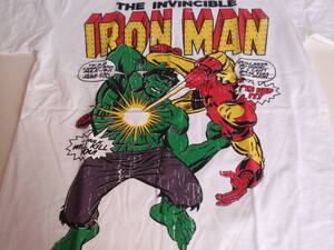 新品＆即決！おもしろTシャツ　（MARVEL　アベンジャーズ　ハルク　アイアンマン）　MサイズＲ