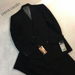 ★新品【コスパ最高！】Pierre cardin フォーマルダブルスーツセットアップ　漆黒の黒　4ッ釦1掛けサイズA4 礼服　喪服　冠婚葬祭　日本製