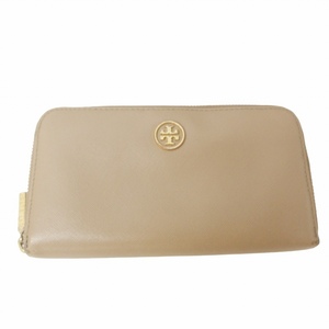 トリーバーチ TORY BURCH 長財布 ロングウォレット レザー ラウンドファスナー ロゴ 灰 グレー系 0701 レディース