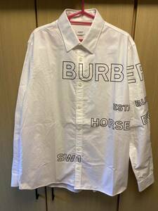 正規 22SS BURBERRY LONDON ENGLAND バーバリー by Riccardo Tisci Horseferry ホースフェリー シャツ 白 M THTHAGAR129SAM 8036768