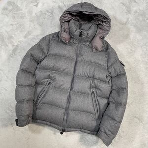 1円　極美品　 MONCLER モンクレール ダウンジャケット アウター　ウール　グレー　4サイズ　10984