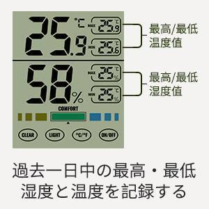 大画面タッチスクリーン湿温度計 デジタル温度計