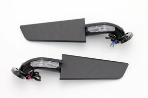 LED エアロミラー ウイングミラー左右セット 黒 ブラック ステルスミラー スリムミラー YZF-R1 YZF-R6 YZF-R3 YZF-R25 YZF-R15 YZF-R125