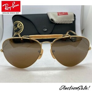 【中古】 Ray Ban レイバン サングラス ティアドロップ型 ケース(黒) メガネ拭き付属