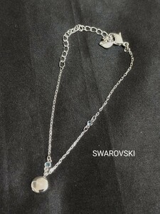 ★美品 スワロフスキー SWAROVSKI ブレスレット シルバー ブルー ブランド アクセサリー 腕 リング