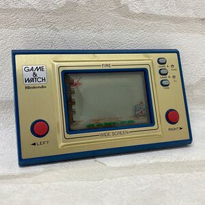 SU■ジャンク■ Nintendo GAME&WATCH ゲームウォッチ FIRE ファイア FR-27 WIDE SCREEN ワイドスクリーン レトロ 当時物 任天堂 ゲーム 