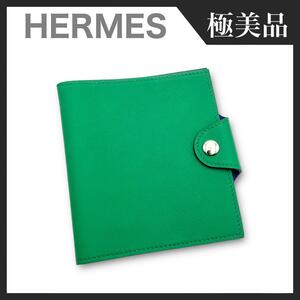 【極美品】HERMES エルメス スイフト ユリスミニ 手帳カバー レザー バイカラー