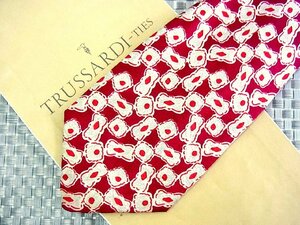 ♪33389D♪状態並品【スクエア デザイン 柄】トラサルディ【TRUSSARDI】ネクタイ