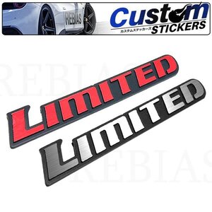 今なら送料0円 LIMITED 3D エンブレム 【レッド】 ステッカー 3D リミテッド 車 カー用品 車 ドレスアップ