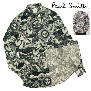 【B2222】【極美品】Paul Smith ポールスミス 長袖シャツ 総柄 太陽 PSYCHEDELIC SUN サイケデリックサン 183316 サイズS