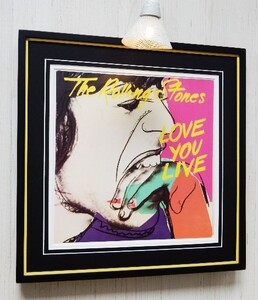 ローリング・ストーンズ/ウォーホル アートワーク/1977/Love You Live/Andy Warhol/ミック・ジャガー/Rolling Stones/Framed Album Cover