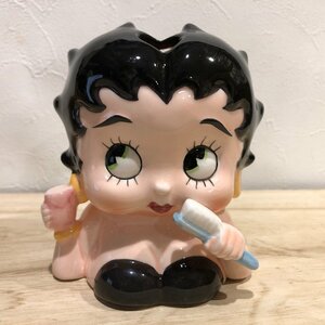 歯ブラシ立て 歯ブラシスタンド ベティちゃん Betty Boop ベティブープ 陶器 フィギュア KFS ベティ アメリカ 雑貨 置物 レトロ 管理1・12