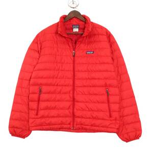 00年代 patagonia パタゴニア ダウンセーター ダウンジャケット アウトドア オレンジ (メンズ L相当) 中古 古着 A0553