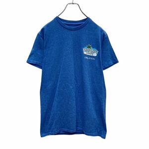 Rainforst Cafe 半袖 プリント Tシャツ S ブルー ビーチ カフェ 古着卸 アメリカ仕入 a505-5319