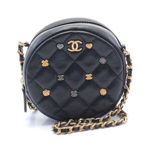 シャネル マトラッセ ココマーク カメリア ブランドオフ CHANEL レザー ショルダーバッグ ラムスキン 中古 レデ