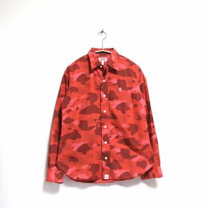 希少【a bathing ape】カモフラージュ/シャツ 長袖シャツ/bape nigo/ア ベイシングエイプ