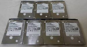 ■正常動作品■TOSHIBA製2.5inch AVコマンド対応HDD 500GB MQ01ABF050 【7台セット】