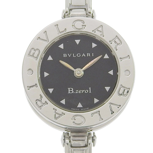BVLGARI ブルガリ B-zero1 ビーゼロワン BZ22S 腕時計 SS シルバー クオーツ アナログ表示 レディース 黒文字盤【55310488】中古
