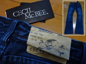 CECIL Mc BEE 新品【W 約 ６８．５ センチ】スリムブーツカット 24インチ セシルマクビー ネイビー