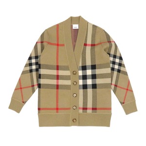 バーバリー ハウスチェック ニット カーディガン 8039153 レディース ベージュ BURBERRY [美品] 中古 【アパレル・小物】