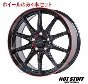 4本セット HOT STUFF G.SPEED P-05R ブラック&レッドクリア (BK/RED) 16インチ 6.5J 114.3/5 53 ノア AZR60G