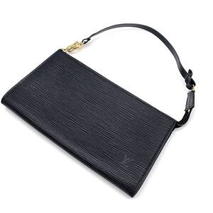 1円 美品 LOUIS VUITTON ルイヴィトン エピ ノワール ポシェットアクセソワール ハンドバッグ アクセサリーポーチ M52952