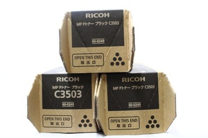 未使用 RICOH 純正 トナー C3503 ブラック 3本セット リコー IT5XCFRK13GG-YR-L07-byebye