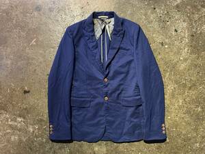 COMME des GARCONS HOMME PLUS 08SS 製品染め ピークドラペル エステルジャケット PA-J019 AD2007 コムデギャルソンオムプリュス