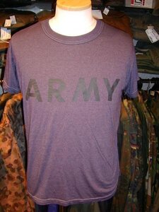 USタイプ ARMY Tシャツ後染め　L　パープル　080811