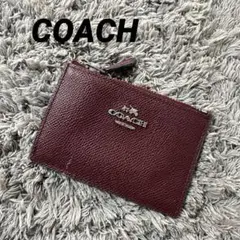 COACH コーチ パスケース 定期入れ カードケース ワインレッド レザー